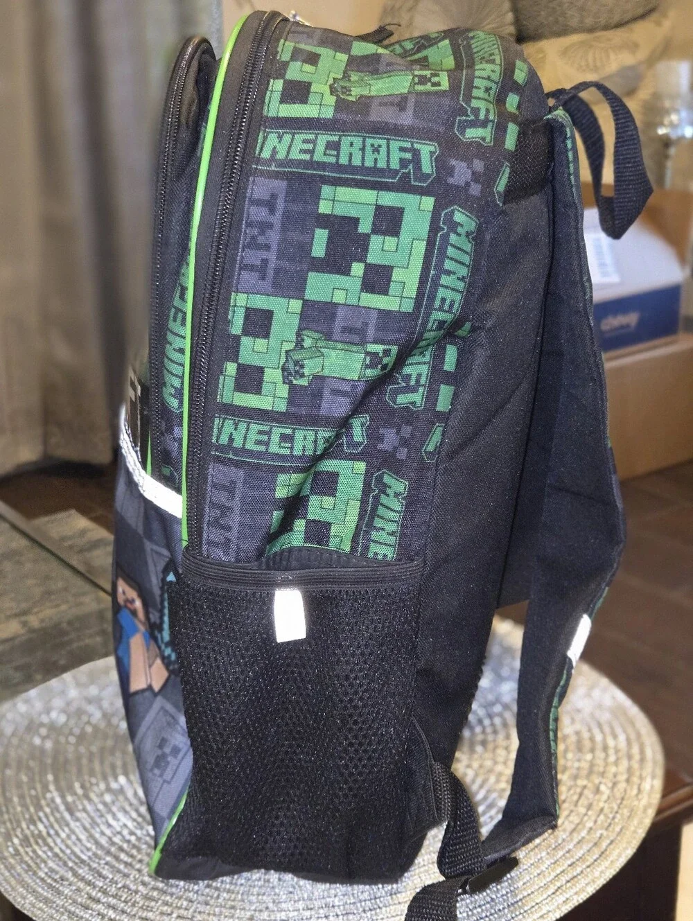 Kids Minecraft Backpack & Creeper Snapback Hat Set | Back to School Bundle